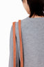 Loewe Grey Wool Leather Belt Detail Knit Sweater Size M