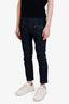Balmain Dark Blue Moto Jeans Size 29 Mens