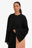 Ellery Black Vovo Thrumpet Long Sleeve Top Size 10