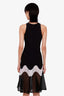 Jonathan Simkhai Black/White Mesh Crochet Midi Sleeveless Dress Size 2