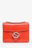 Gucci Orange Patent Leather GG 'Dollar' Small Shoulder Bag