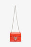 Gucci Orange Patent Leather GG 'Dollar' Small Shoulder Bag
