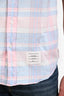 Thom Browne Pink/Blue Cotton Check Short Sleeve Button Down Shirt Size 2 Mens