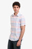 Thom Browne Pink/Blue Cotton Check Short Sleeve Button Down Shirt Size 2 Mens