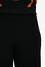 'S Max Mara Black Straight Leg Cuffed Trousers Size 2