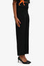 'S Max Mara Black Straight Leg Cuffed Trousers Size 2