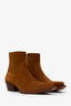 Saint Laurent Brown Suede Lukas Boots Size 39