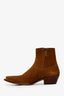 Saint Laurent Brown Suede Lukas Boots Size 39