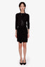 Saint Laurent Black Pleated 'Preto' Midi Skirt Estimated Size XXS