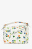 Loewe White/Multicolour Leather Small 'Flower Bianco' Puzzle Bag