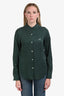 Kith Green Satin Logo Button-Up Top Size S