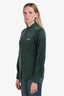 Kith Green Satin Logo Button-Up Top Size S