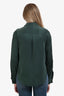 Kith Green Satin Logo Button-Up Top Size S