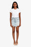Agolde Blue Denim Distressed Mini Skirt Size 24