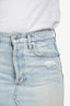 Agolde Blue Denim Distressed Mini Skirt Size 24