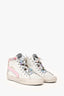 Golden Goose White/Pink Slide Classic Hightop Sneakers Size 35