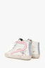 Golden Goose White/Pink Slide Classic Hightop Sneakers Size 35