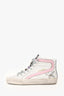 Golden Goose White/Pink Slide Classic Hightop Sneakers Size 35