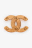 Pre-Loved Chanel™ Gold Tone Interlocking CC Brooch