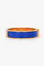Hermés Gold Tone Royal Blue Clic Clac H Bracelet