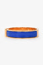 Hermés Gold Tone Royal Blue Clic Clac H Bracelet