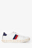 Gucci White Leather Faux Pearl Accents Web Ace Sneakers Size 36