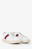 Gucci White Leather Faux Pearl Accents Web Ace Sneakers Size 36
