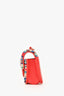 Pre-Loved Chanel™ 2021 Coral Pink Leather Airpod Case with Chain