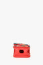 Pre-Loved Chanel™ 2021 Coral Pink Leather Airpod Case with Chain