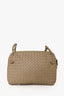 Bottega Veneta Taupe Leather Intrecciato Nodini Crossbody Bag
