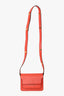Marni Red Grained Leather Mini Trunk Crossbody Bag