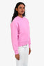 Ami Pink Cotton Logo Embroidered Sweatshirt Estimated Size XS