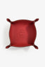 Hermès Burgundy/Gold Clemence Leather 'Mises Et Relances H Evelyne' Mini Change Tray