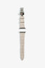 Hermès Greige Kilim Rubber/Stainless Steel Single Tour Apple Watch Deployment Buckle 40mm