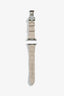 Hermès Greige Kilim Rubber/Stainless Steel Single Tour Apple Watch Deployment Buckle 40mm
