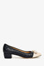 Salvatore Ferragamo Navy/Pink Leather Bow Detail Block Heels Size 8C