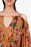 Ulla Johnson Yellow Printed Noemi Cold Shoulder Long Sleeve Maxi Dress Estimated Size S