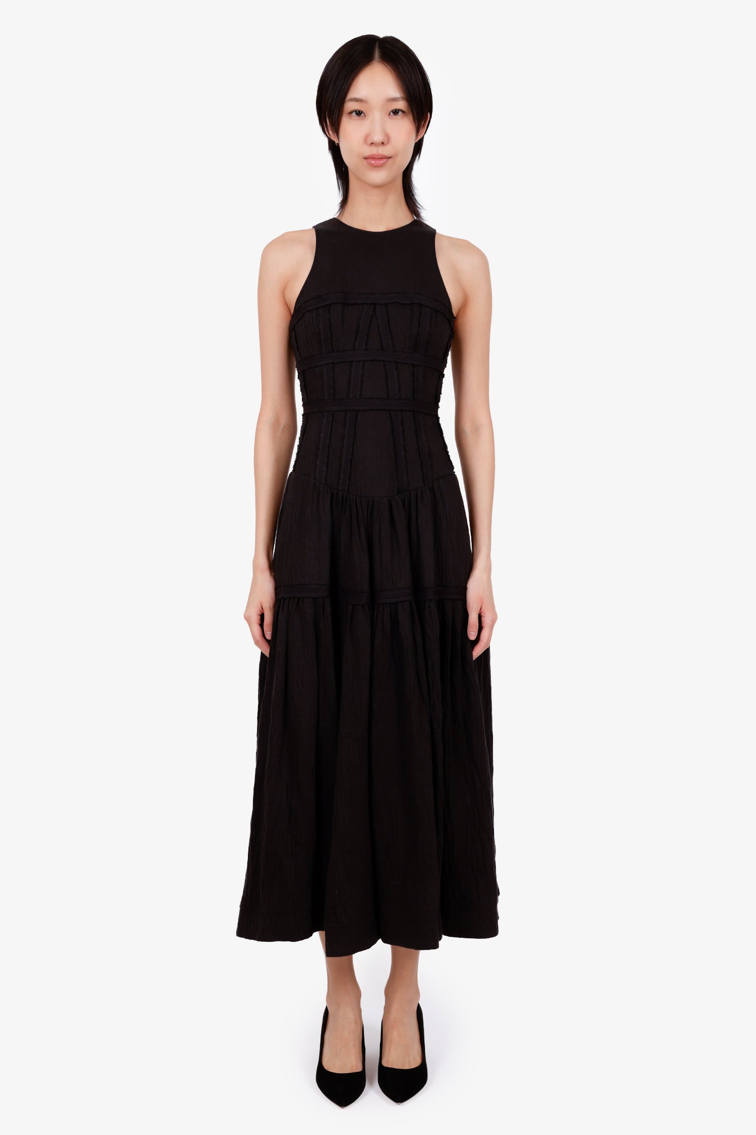 AJE Black Corset Midi Dress Size 6 – Mine & Yours