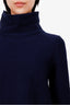 Alaia Navy Ruffled Wool Dress Size 42