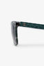 Pre-Loved Chanel™ Green/Black Frame Printed Denim CC Square Sunglasses