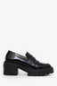 Stuart Weitzman Black Patent Soho 75 Loafers Size 38.5