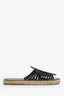 Altuzarra Black Woven Leather Espadrilles Size 39
