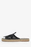 Altuzarra Black Woven Leather Espadrilles Size 39