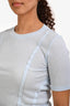 Frame Baby Blue Cotton Ribbed T-Shirt Size M