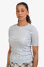 Frame Baby Blue Cotton Ribbed T-Shirt Size M