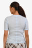Frame Baby Blue Cotton Ribbed T-Shirt Size M