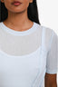Frame Baby Blue Cotton Ribbed T-Shirt Size XS