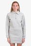 Frame Grey Cotton Collared Sweatshirt Long Sleeve Dress Size S