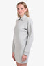 Frame Grey Cotton Collared Sweatshirt Long Sleeve Dress Size S
