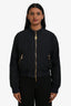Louis Vuitton 2022 Black/White Monogram Zip Up Bomber Jacket Size 38